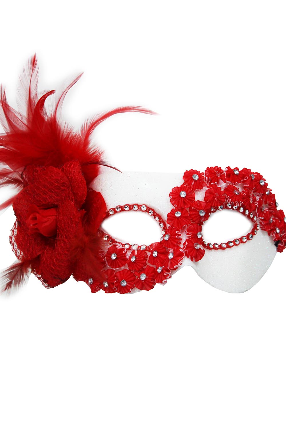 MASCHERE CON FIORE ROSSO